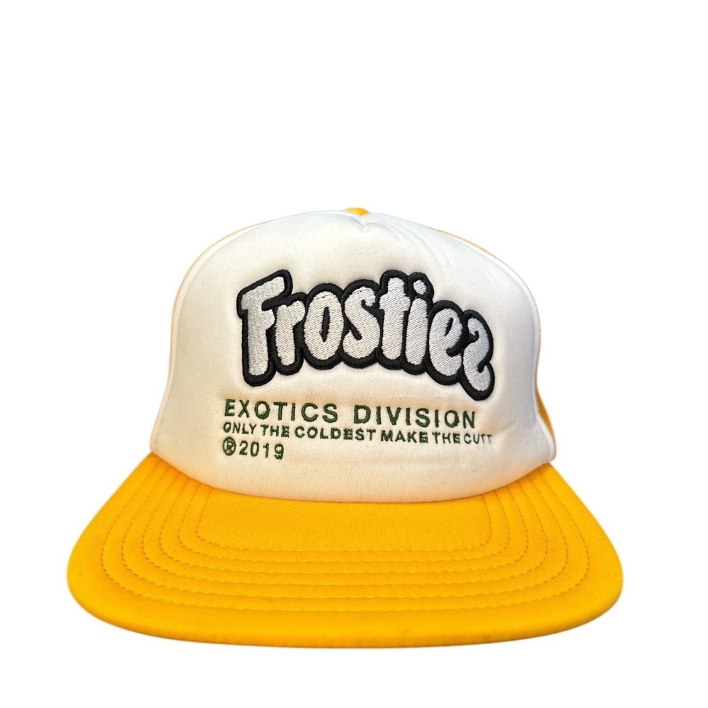 Frostiez Snap Back Trucker Cap Hat One Size Yellow/White NWT Streetwear‎ Style